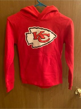 NFL Chiefs Kids Red Pullover Hoodie with Team Logo